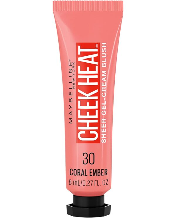 Maybelline Cheek Heat Gel-Cream Blush Makeup, Lightweight, Breathable Feel, Sheer Flush Of Color, Natural-Looking, Dewy Finish, Oil-Free, Nude Burn, 1 Count-one-buy-club