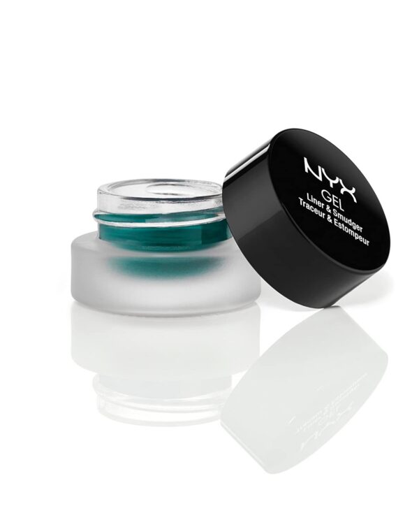NYX Professional Makeup Gel Eyeliner and Smudger, Danielle, Teal, 0.11 Ounce-one-buy-club